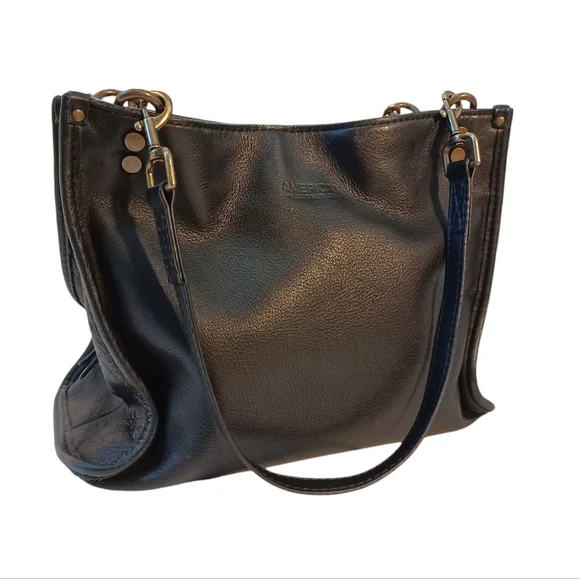 American Leather Company Black Satchel Purse - Picture 15 of 15